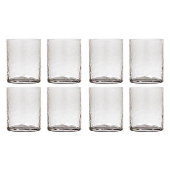 2x 4pc Ladelle Flynn Glass Tumbler Cup Drinkware 10cm - Charcoal
