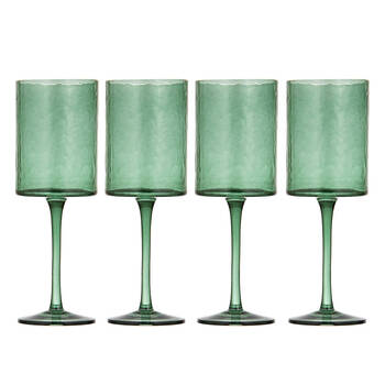 4pc Ladelle Flynn Glass Tumbler Cup Drinkware 22cm - Green