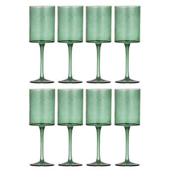 2x 4pc Ladelle Flynn Glass Tumbler Cup Drinkware 22cm - Green
