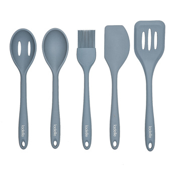 5pc Ladelle Craft Blue Silicone Kitchenware Cooking/Serving Utensil Set
