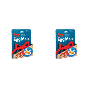 2PK Gamago Silicone Egg Mold Fox Kitchen Cooking Tool 13.3x19cm - Red