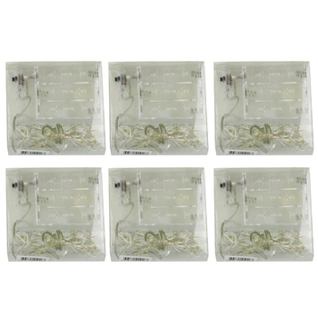 6PK LVD LED Rope Wire Lights Warm 2M Decorative Home Ornament Statue White