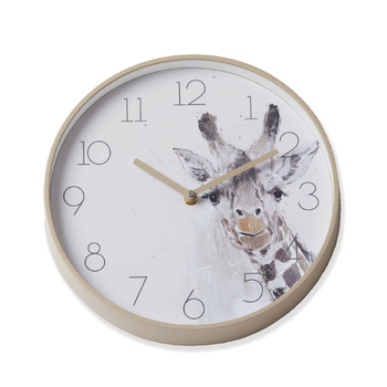 Jiggle & Giggle 30cm Jeffrey Giraffe Wall Clock - Beige