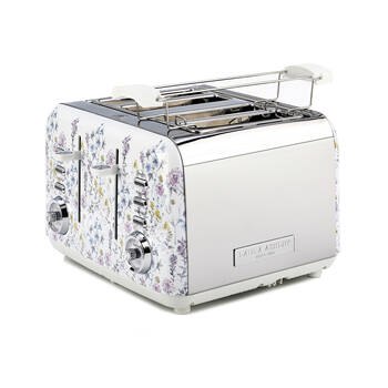 Laura Ashley Stainless Steel 4 Slice Toaster - Wild Meadow