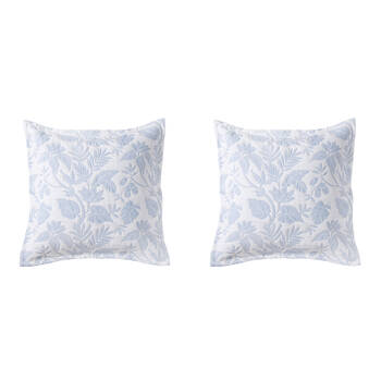 2PK Bianca Laurieton White Polyester European Pillowcase Cushion Cover 65x65cm