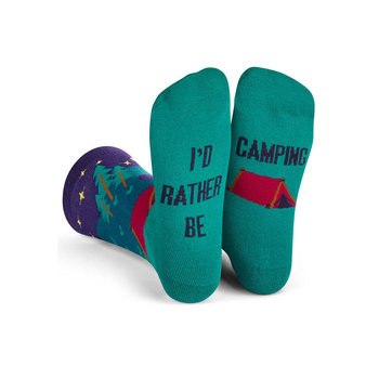 Lavley I'd Rather Be Camping Novelty Unisex Socks Crew Length