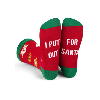 Lavley I Put Out For Santa Novelty Unisex Socks Crew Length