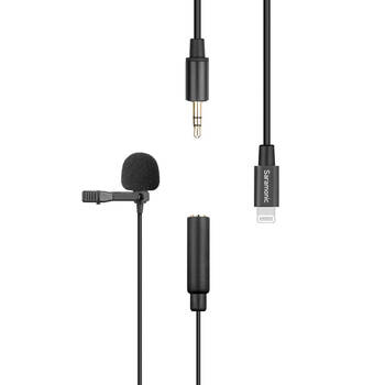 Saramonic 8-Pin Lavalier Microphone Clip-On For iPhone 11/X/8 Black