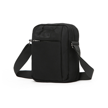 Louis Berry Nylon Dual Zipper Shoulder Bag 19x11x25cm - Black