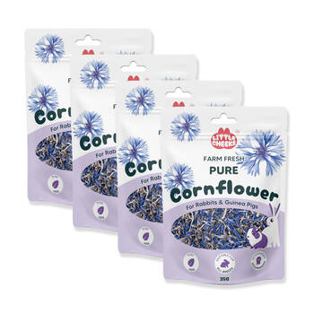 4PK Little Cheeks Farm Fresh Pure Cornflower Pet Rabbit/Guinea Pig Food Treats 35g