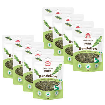 8PK Little Cheeks Farm Fresh Pure Dandelion Leaf Rabbit/Guinea Pig Food Treats 50g