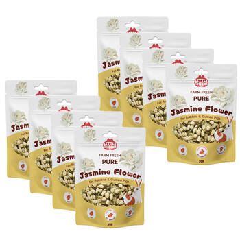 8PK Little Cheeks Farm Fresh Pure Jasmine Flower Rabbit/Guinea Pig Food Treats 25g