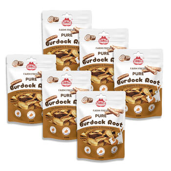 6PK Little Cheeks Farm Fresh Pure Burdock Root Rabbit/Guinea Pig Food Treats 100g