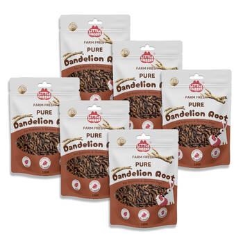 6PK Little Cheeks Farm Fresh Pure Dandelion Root Rabbit/Guinea Pig Food Treats 125g