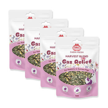 4PK Little Cheeks Farm Fresh Harvest Blend Gas Relief Rabbit/Guinea Pig Food 50g