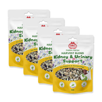 4PK Little Cheeks Farm Fresh Kidney/Urinary Support Pet Rabbit/Guinea Pig Food 50g