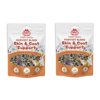2PK Little Cheeks Farm Fresh Skin/Coat Support Pet Rabbit/Guinea Pig Food 50g