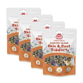 4PK Little Cheeks Farm Fresh Skin/Coat Support Pet Rabbit/Guinea Pig Food 50g