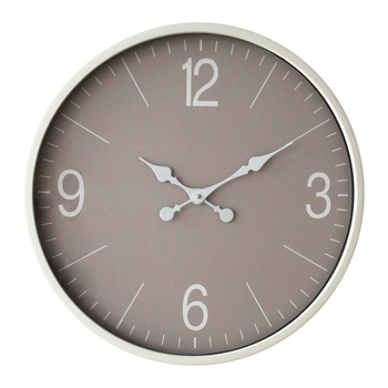 LVD Moonrose Metal Glass 56cm Wall Clock Round Analogue Decor - Grey