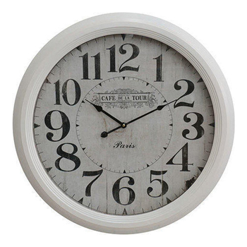 LVD De La TourMetal Glass62cm Wall Clock Round Analogue Decor - White