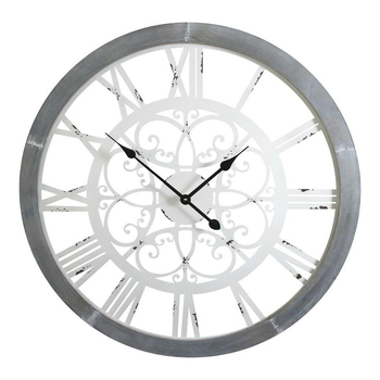 LVD Interiors ViewMDF 77cm Wall Clock Round Analogue Decor - Grey