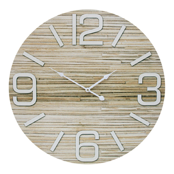 LVD Palm Springs MDF 58cmWall Clock Round Analogue Decor - Natural