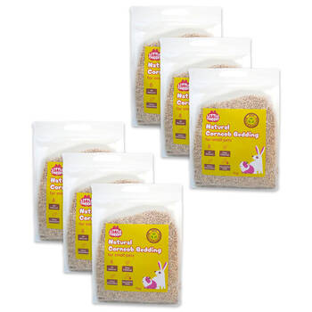 6PK Little Cheeks Natural Corncob Small Pets Rabbit/Guinea Pig Bedding 1kg