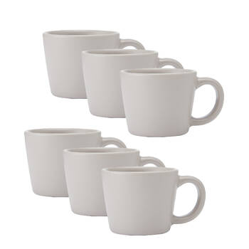 6PK La Cafetiere Ceramic Coffee Espresso Drinking Cup Mug 8x8x5cm Latte
