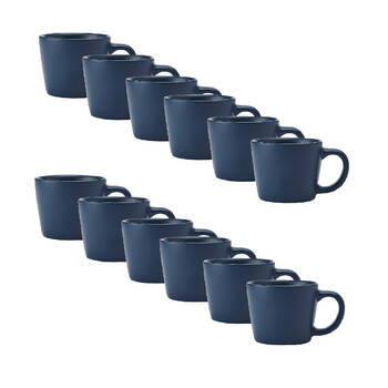 12PK La Cafetiere Ceramic Coffee Espresso Drinking Cup Mug 8x8x5cm Navy