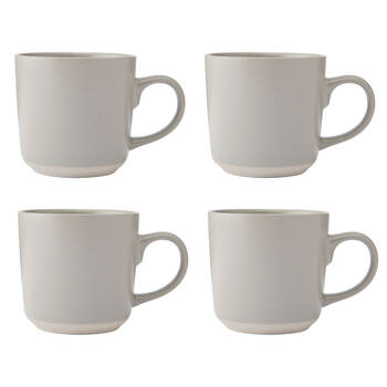 4PK La Cafetiere Ceramic Coffee Mug Drinkware 350ml - Latte