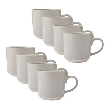 8PK La Cafetiere Ceramic Coffee Mug Drinkware 350ml - Latte