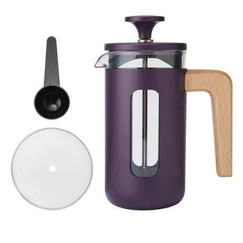 La Cafetiere Pisa 3-Cup Cafetiere Glass Coffee Press - Purple