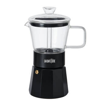 La Cafetiere Verona Glass Coffee Espresso Maker Up to 6 Cups 240mL Black