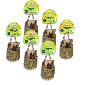 6PK Little Cheeks Forest Delight Crunchy Roll Chew Toy for Pet Rabbit/Guinea Pig