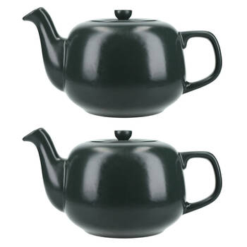 2PK La Cafetiere Stoneware Classic Teapot Kettle 1.2L - Green