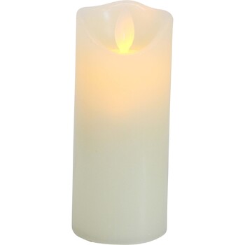 LVD Wax/Plastic Flameless LED Pillar Candle 10cm Small - White
