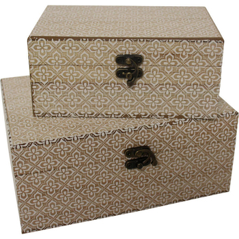 LVD 2PK Trellis Stamp Storage Box Organiser Set Rectangle