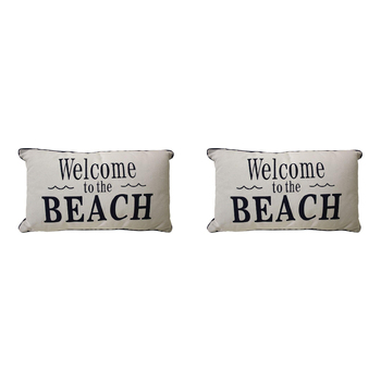 2PK LVD Cushion Welcome Beach Home/Lounge Decor 30x50cm Rectangle
