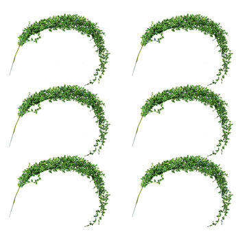 6PK LVD Hanging 75cm Pearls Artificial/Fake Plant - Green