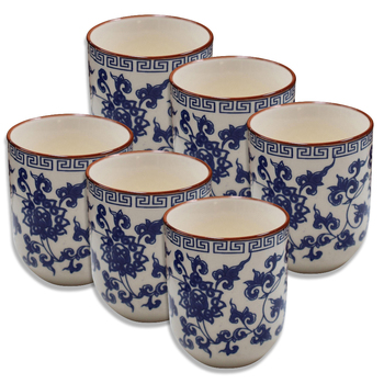 6PK LVD Jappa Ceramic 8cm Coffee/Tea Cup Drinkware - Elegant Blue