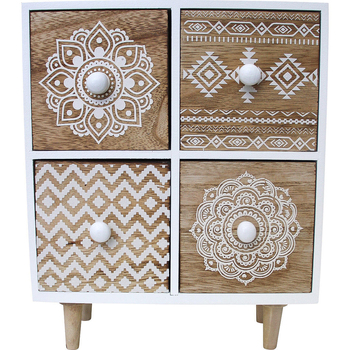 LVD MDF Nevada 4-Drawer 26.5cm Cabinet Storage w/ Legs Square