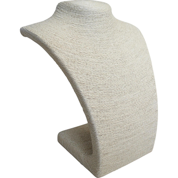 LVD MDF Linen 24cm Display Bodice Jewellery Holder Small - Ivory