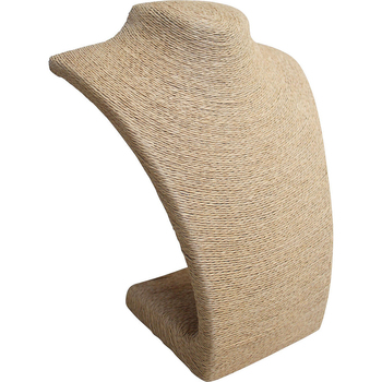 LVD MDF Linen 24cm Display Bodice Jewellery Holder Small - Natural