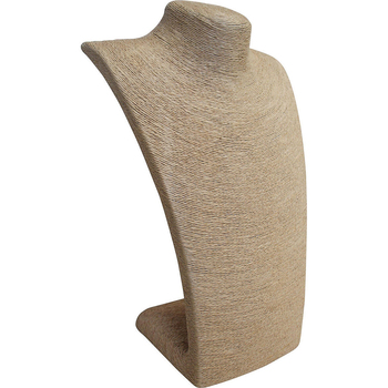 LVD MDF Linen 37cm Display Bodice Jewellery Holder Large - Natural