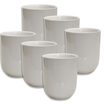 6PK LVD Jappa Ceramic 8cm Coffee/Tea Cup Drinkware - White