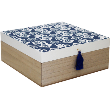 LVD MDF 20cm Jewellery Box Accessory Organiser Square - Blue