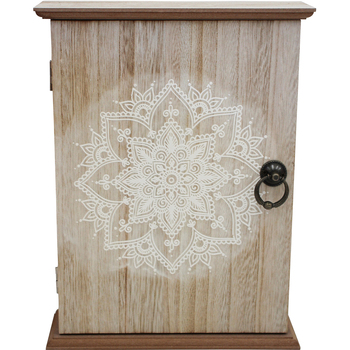 LVD MDF Mandala 28cm Key Box Storage Organiser Rectangle - Natural