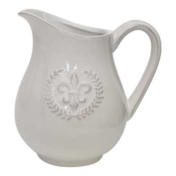 LVD Fleur Delys Ceramic 19cm Water Jug Pitcher - White