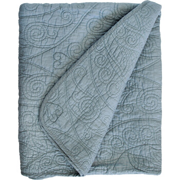 LVD Cotton/Polyester 180x220cm Quilted Throw/Bedspread - Sky