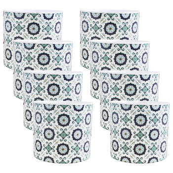 8PK LVD Ceramic Outdoor Decorative Planter Pot Corfu 12.5x12cm Multicoloured